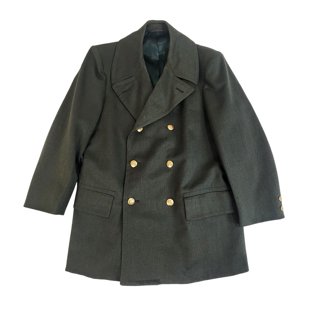 Vntg Menâs Army Green Coats South Carolina Uniform Dress Coat Peacoat Size 40